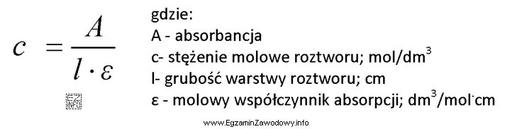 Ile wynosi stężenie molowe roztworu CuSO4, którego absorbancja 