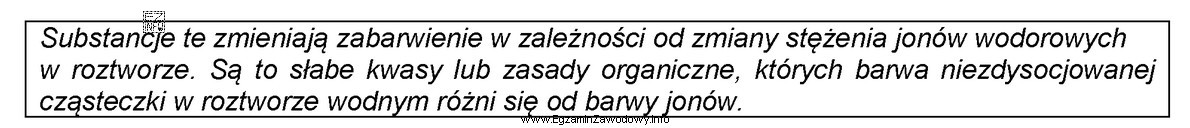 Zamieszczony opis definiuje wskaźniki stosowane w miareczkowaniu