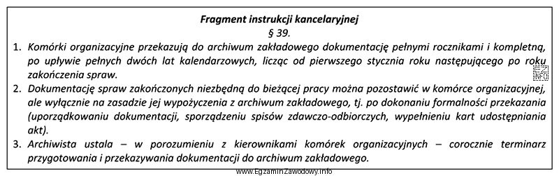 W którym roku, zgodnie z zamieszczonym fragmentem instrukcji kancelaryjnej, 