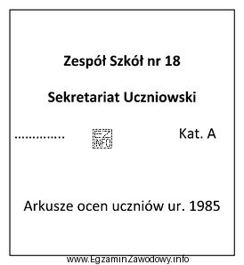 Który znak teczki powinien być umieszczony na opisie teczki 