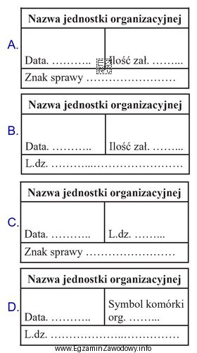 Która z podanych pieczęci wpływu jest stosowana 