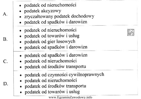 Która z wymienionych grup podatków ma charakter mają