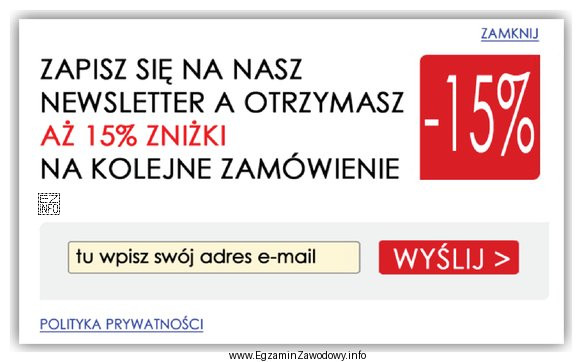 Sklep internetowy, który zachęca potencjalnych klientów do 