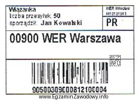 Zamieszczony druk to kartka