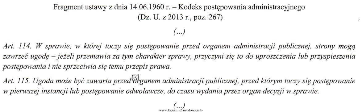 Z przytoczonych przepisów wynika, że ugoda w postępowaniu 