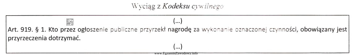 Instytucja prawna uregulowana w przytoczonym przepisie to