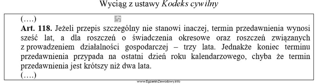 Zgodnie z przytoczonym przepisem roszczenie o zapłacenie czynszu, któ