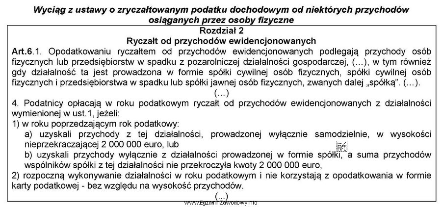 Zgodnie z zamieszczonym przepisem ustawy, z opodatkowania działalności 