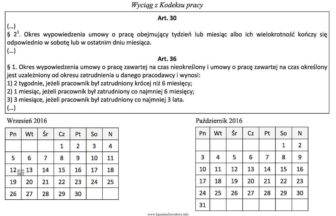 Joanna zawarła z pracodawcą dnia 1 lipca 2016 r. umowę o 