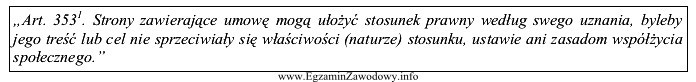 Z zamieszczonego przepisu Kodeksu cywilnego wynika, że strony nie mogą 