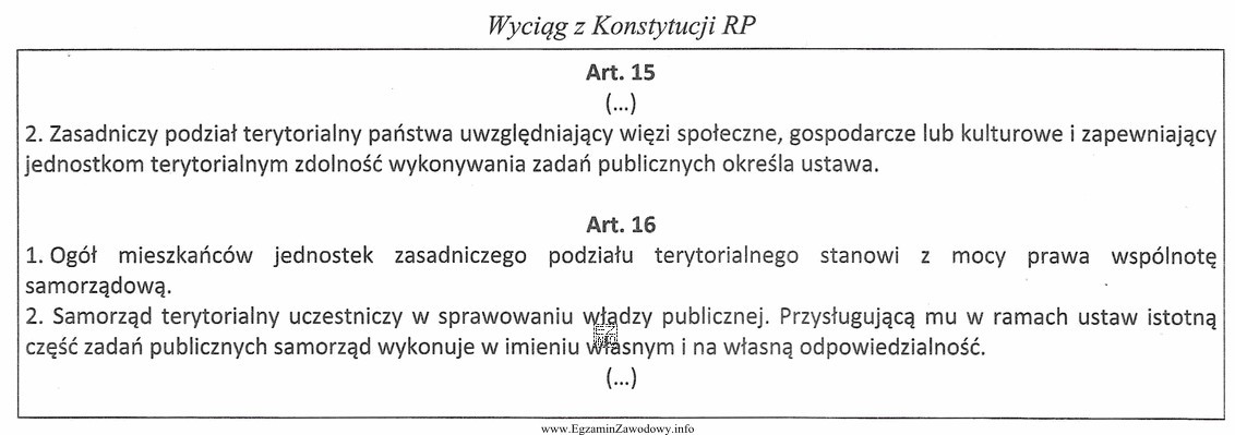 Zamieszczone przepisy odnoszą się do konstytucyjnej zasady