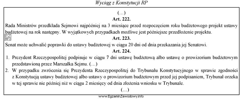 Z przedstawionych przepisów wynika, że Senat może uchwalić 
