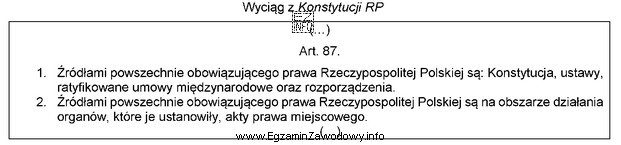 Zgodnie z przytoczonym przepisem źródłem prawa powszechnie obowią