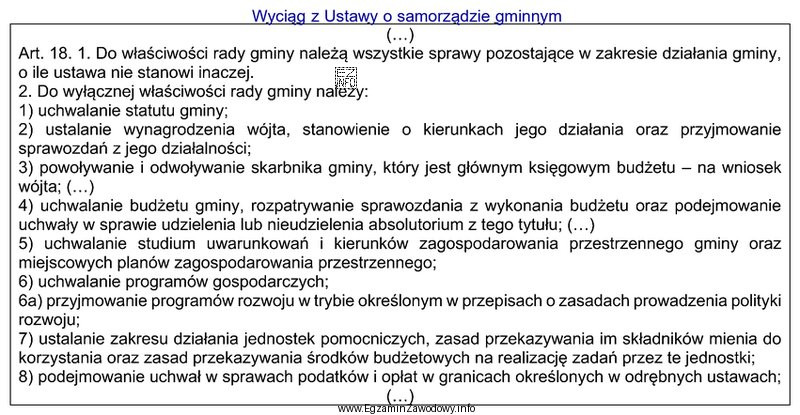Zgodnie z przytoczonym przepisem, na wniosek wójta podejmowana jest 