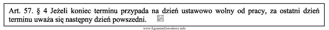 Jeżeli koniec czternastodniowego terminu na wniesienie odwołania od 