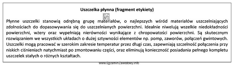 Pompa niskociśnieniowa wymaga założenia uszczelki płynnej. 