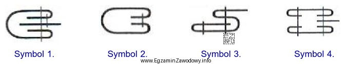 Który symbol oznacza szew maszynowy stosowany do wykończenia 