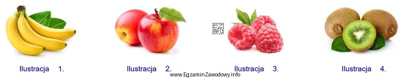 Która z ilustracji przedstawia owoce wymagające dostosowania do 
