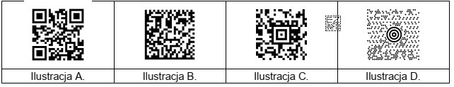 Na której ilustracji jest przedstawiony kod kreskowy QR?