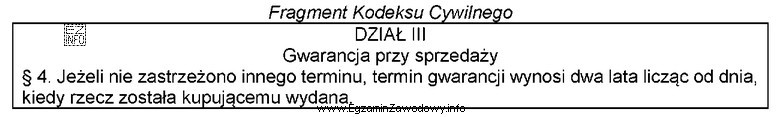Jan Kowalski 26 kwietnia 2020 r. kupił telewizor. Sprzedawca dostarczył kupującemu 