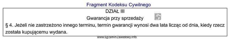 Pan Jan 26 kwietnia 2023 r. kupił telewizor. Sprzedawca dostarczył kupującemu 