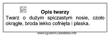Zamieszczony opis dotyczy profilu twarzy o kształcie