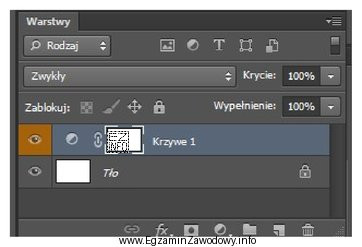 Ilustracja przedstawia panel programu Adobe Photoshop zawierający warstwę tł