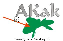 Który element logo przedstawiony na zamieszczonym rysunku oznaczono strzał