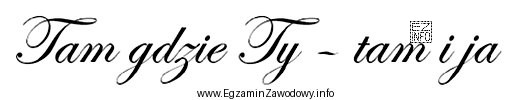 Który krój pisma zastosowano w haśle reklamowym?