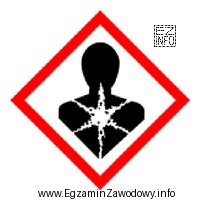 Przedstawiony piktogram wskazujący rodzaj zagrożenia dla zdrowia oznacza 