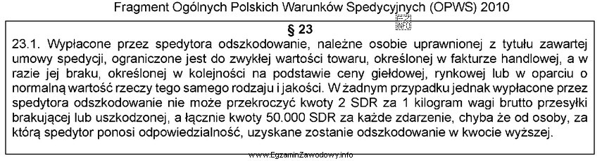 Spedytor utracił ładunek o masie brutto 140 kg. Ile wynosi maksymalna 