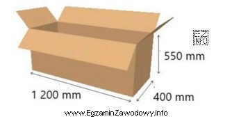 Ile minimum kartonów, o parametrach przedstawionych na rysunku, należ