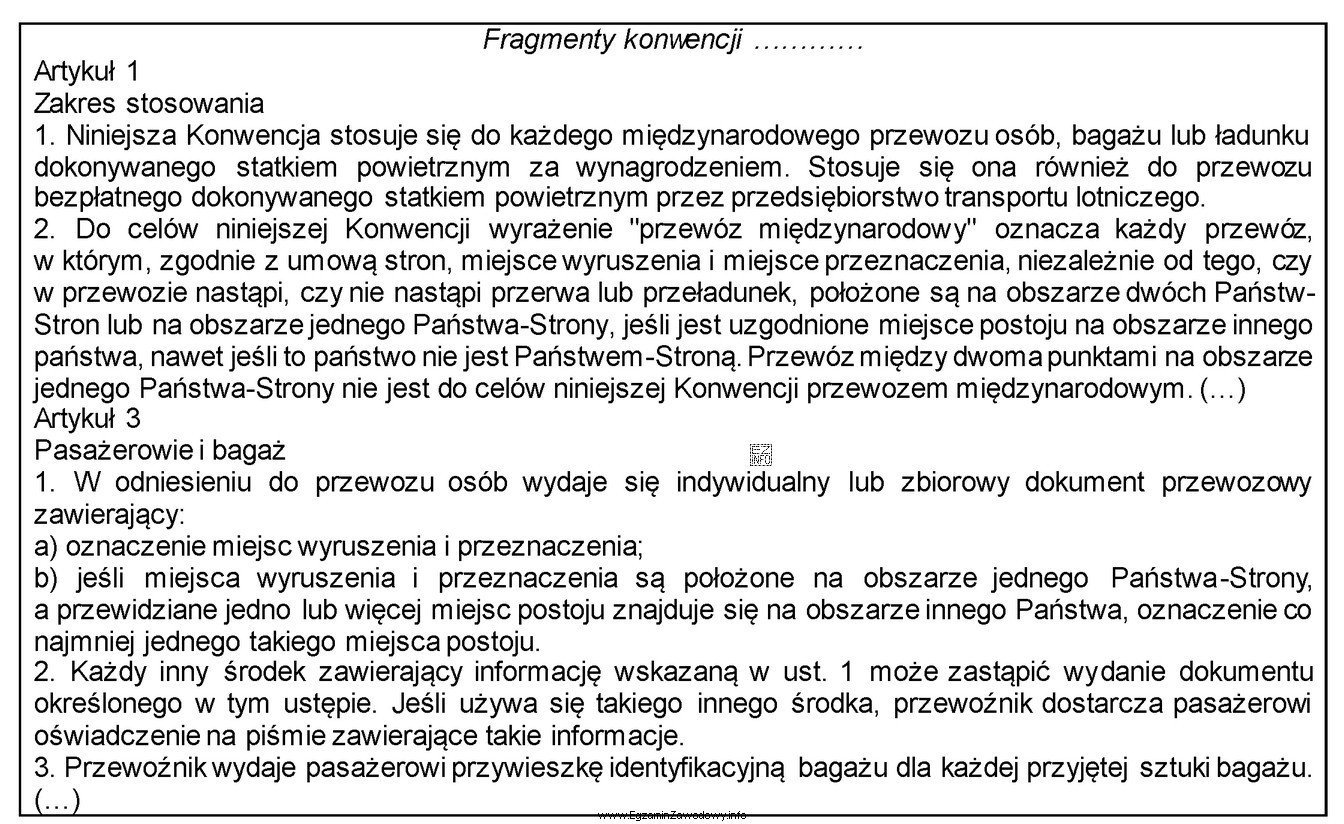 Z której konwencji pochodzą przedstawione fragmenty dokumentu?