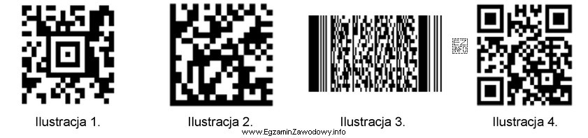 Na której ilustracji jest przedstawiony kod alfanumeryczny QR Code?