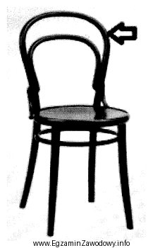 Element, przedstawionego na ilustracji krzesła, oznaczony strzałką wykonano 