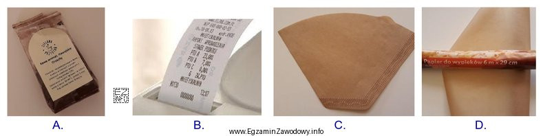 Która ilustracja przedstawia produkt z zastosowanym papierem samoprzylepnym?