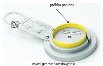 Do którego badania próbkę papieru umieszcza się w 