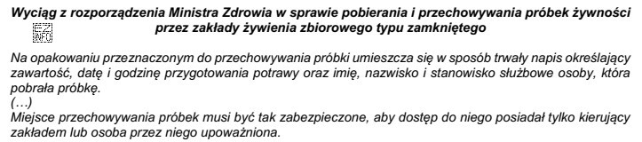 Zgodnie z zamieszczoną treścią Rozporządzenia Ministra Zdrowia na 