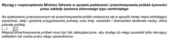 Zgodnie z zamieszczoną treścią Rozporządzenia Ministra Zdrowia na 