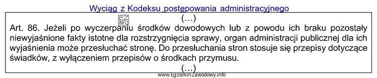 Na podstawie przytoczonego przepisu ustal, czy organ administracji może 