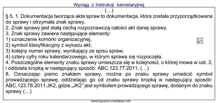 Który znak sprawy powinno otrzymać pismo zredagowane w 2024 roku 