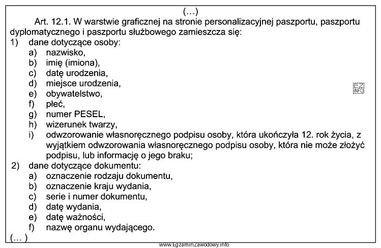 Wyciąg z Ustawy o dokumentach paszportowych Na podstawie przytoczonego 