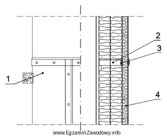 Odstępnik pierścienia został oznaczony na rysunku cyfrą