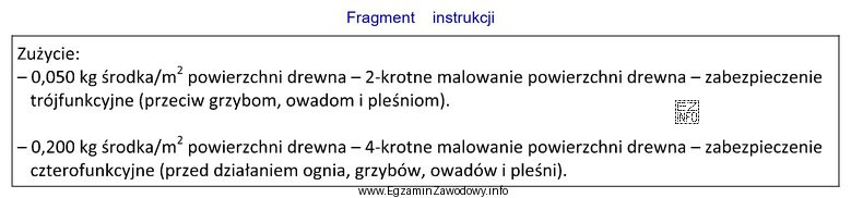 W oparciu o zamieszczony fragment instrukcji określ, jaką minimalną 