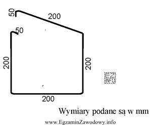 Długość pręta zbrojeniowego potrzebna do wykonania strzemiona przedstawionego 
