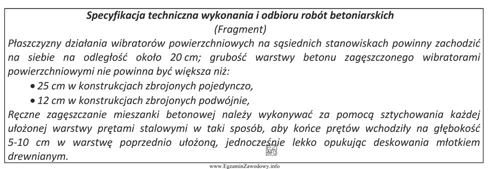 Na podstawie zamieszczonego fragmentu specyfikacji technicznej wykonania i odbioru robó