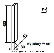 Na rysunku przedstawiono wymiary słupa żelbetowego. Oblicz objętość 5 