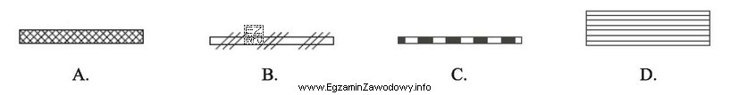 Na którym rysunku przedstawiono oznaczenie graficzne materiałów do 
