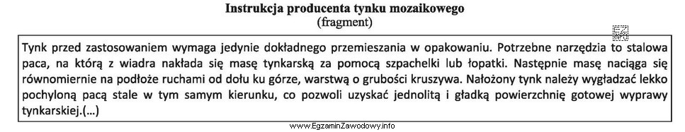 Na podstawie fragmentu instrukcji wskaż, którym narzędziem i 