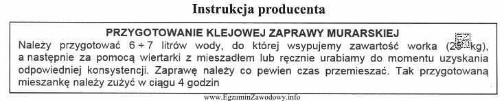 Który sposób przygotowania klejowej zaprawy wapiennej jest zgodny 